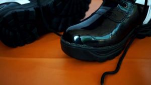 Sepatu pdl provos TNI/sepatu pdl provos MILITER - Resleting Samping - Bahan Imitasi - Mengkilap