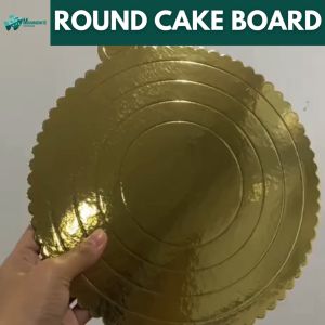 Elegant Gold Foil Round Cake Boards 20/25/30/35cm for Bakery & Crafting