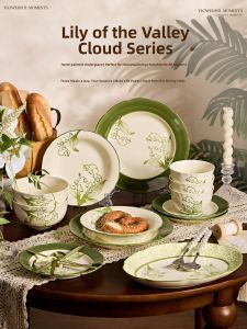Elegant Underglaze Colored Ceramic Tableware Set