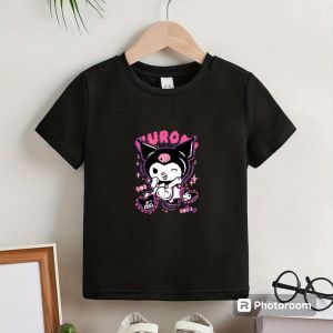 Kaos santai anak cewek motif lucu kuromi design dtf buat usia 2-10 tahun