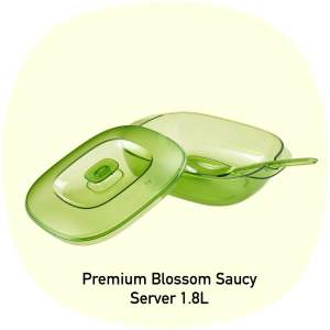 ชุดเสริฟอาหารเวฟได้ Tupperware Crystalline Server สีเขียว