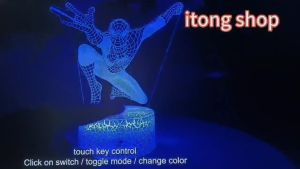 Avengers 3D Illusion Night Light & LED Desk Lamp for Kids Mens Birthday Gifts Home Decoration