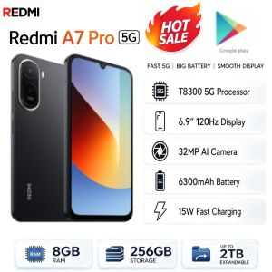 Redmi | 2026 new Redmi A7 Pro 5G Phone 8GB RAM 256GB Storage 6.9-inch 120Hz Screen 32MP AI Camera 6300mAh Battery IP52 Protection