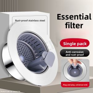 YEMO | Stainless Steel Kitchen Sink Drain Stopper with Spring Core and Filter