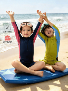 Q21 | Sleeve Long Sun Protection Quick Drying Childrens Swimsuit
