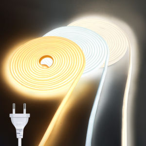 Đèn LED Dải COB Dưới Tủ 20m 15m 10m 5m 3m 2m Phích Cắm EU/US 220V/110V Đèn Chiếu Sáng Nhà Bếp Đèn Tủ Quần Áo Trang Trí Nhà Cửa