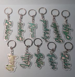 Gantungan kunci Ganci asesoris tas custom nama dan karakter