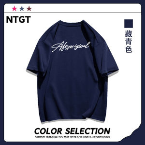American High Street Pure Cotton Long Sleeve T-Shirt Mens Spring Thin Loose Casual Youthful Five-Quarter Short Sleeve