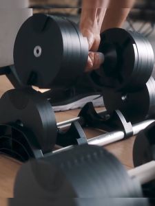 Adjustable Dumbbells 10/12/16 Gear Levels from 2-32KG Twist Handle Design Dedicated trays Durable Sturdy Dedicated trays do not hurt the floor