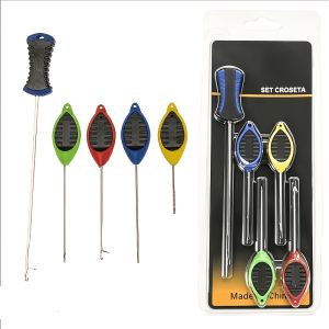 Ergonomic Handle Carp Fishing Bait Needle Kit 5Pcs Multi-type Boilie Making Tools Effortless Bait Threading Tackle