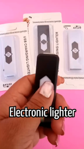 Happymart Electric Superman Lighter USB Charging Arc Ignition Windproof Safety BLS