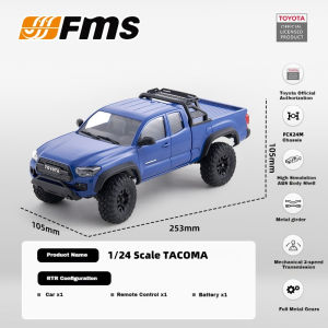 Hot FMS TACOMA FCX24M 1/24 Brushed Remote Control Simulation Climbing Off-Road Vehicle Two-Speed 4WD RC Electric Model With LED