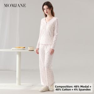 Mom Jane | Breastfeeding Pregnancy and Postpartum Sleepwear Set Cotton Padded