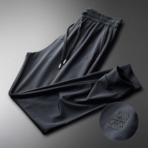 VIPIN | Ice Silk Mens Summer Thin Quick Dry Sport Pants Air Conditioned Casual Trousers Fashionable Urban Style Loose Fit Long Pants