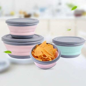 ARAFURA - Loriver Kotak Makan Foldable Healthy Bento Lunch Box 3 PCS - B1