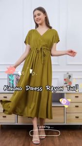 Daster Kimono by mima.id Rayon Twill Home Dress Wanita Baju Santai Premium Hamil Busui Friendly