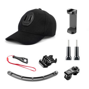 Baseball Cap Hat Holder Mount Bracket for Phone GoPro Hero 12 11 10 9 8 7 6 5 DJI Osmo Action Akaso SJCAM Action Camera Accessories