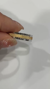 Poh Heng Jewellery 22K Adore Band in Yellow White Gold[Price By Weight]