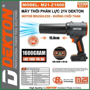 Máy thổi phản lực Dekton M21-Z1600 không chổi than có 4 cấp điều tốc