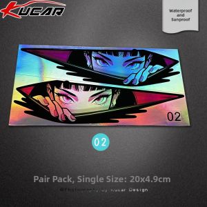 KUCAR | Anime Eyes Waterproof Reflective Scratch Conceal Sticker