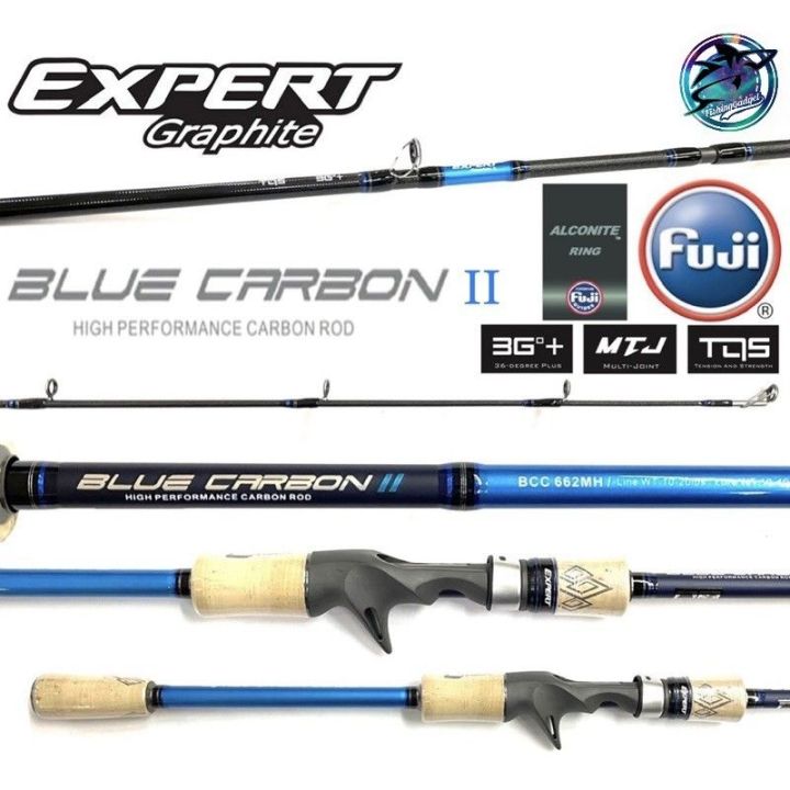 🔥NEW 2021🔥 Expert Graphite Blue Carbon II Baitcasting