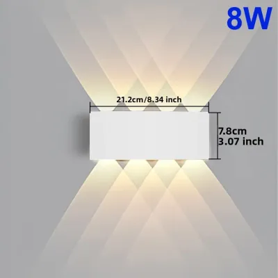 Đèn LED Dán Tường Chống Nước Ngoài Trời IP65 Ánh Sáng Trắng Cho Nhà Biệt Thự Sân Vườn Sân Hiên Hiên Nhà Cầu Thang Hành Lang Phong Cách Hiện Đại Chất Liệu ABS
