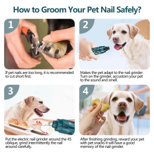 Upgraded Dog Nail Grinder Rechargeable 2-Speed Electric Dog Nail Clippers Pet Nail Trimmer with LED Light Painless Dog Nail File Paws Grooming and Smoothing for Small Medium Large Dogs and Cats