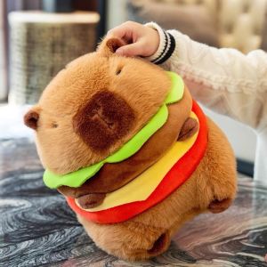 Hamburger Capybara Stuffed Animal Plush Toy Capybara Stuffed Animal Hamburger Plush Toy Best Gift
