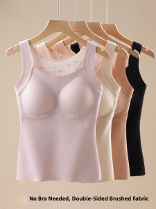 MiiOW | Warm Wool Vest Womens Autumn Winter New Style One-Piece Inner Wear Base Layer Shirt High Elasticity Medium Softness Single Layer