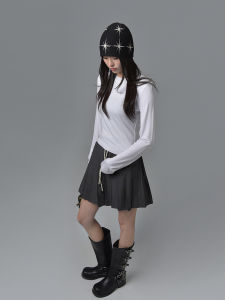 Comfortable Long Sleeve Slim Fit round Neck T-Shirt Womens Spring Summer Top Korean Style Solid Color Commute Fashion