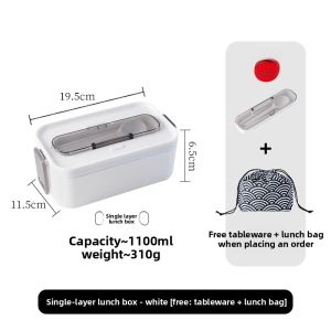 YOGEHOME | Microwave Heatable Office Student Bento Box Double Layer Divided