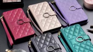 szhaiyu | Leather Flip Phone Case for IPhone Air 18 17 Pro Max 16 15 Plus 14 13 12 11 Pro Crossbody Wrist Strap Wallet Stand Protect Cover