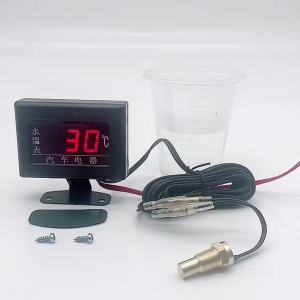Universal 0~120 Celsius Water Temperature Gauge with Sensor Fit for 12V~24V Car Boat Marine Digital Temp Water Indicator 9V-36V