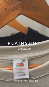 Fruit of the Loom Soft Premium Oversized Tshirt for Men & Women with Pocket 100% Cotton Mens T-shirts Plain Ivory White