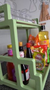 Rak Bumbu Dapur Rak Botol Bumbu Rak Meja Makan Serbaguna Rak Bumbu 2susun