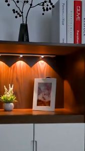 Motion Sensor Light for Bedroom 3 Color Magnetic USB Recharge Wirless Led Light Strip for Wardrobe Cabinet Study Lamp