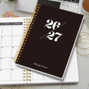 A5 2026.1-2027.12 Monthly Planner 24 Months Spiral Bound Agenda Organizer with Calendar NotesAcademic Office School Supplies