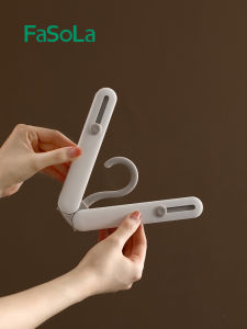 FaSoLa Travel Portable Collapsible Plastic Clothes Hanger Retractable Multi-Functional Drying Adult Closet Wardrobe Hanger