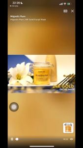 Tinh chất mặt nạ vàng 24K MAJESTIC PURE COSMECECEUTICALS 24k Gold Facial Mask 250g làm sáng da giảm nếp nhăn vết chân chim của Mỹ