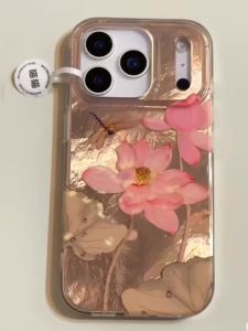 Ốp Điện Thoại In Hoa Sen Mẫu Đơn Hồng Dành Cho Samsung Galaxy S22/S23/S24/S25/S26 - Ốp TPU Cao Cấp Dành Cho Nữ Chống Xước Chống Trơn Bề Mặt Mờ