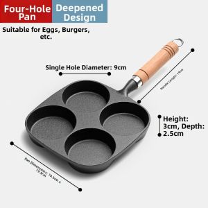 Deepened Cast Iron No-coating Non-stick Pan