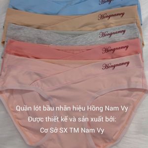 Quần lót bầu cạp chéo cotton đẹp in chữ thời trang