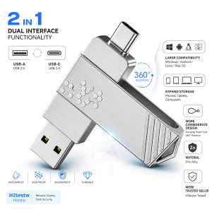 Waterproof Metal USB Flash Drive High Speed Portable Pendrive 8GB 16GB 32GB 64GB 128GB USB Memory Storage Stick