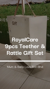 RoyalCare 9pcs Teether & Rattle Gift Set for Newborn Baby Shower Hamper