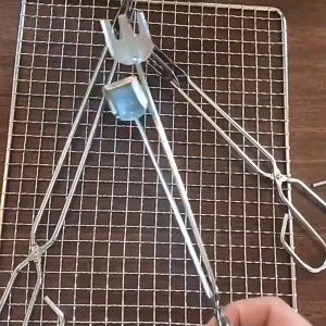 Kẹp Gắp Rác Dã Ngoại Chất Liệu Thép Không Gỉ Tiện Lợi Kẹp Gắp Than Nướng BBQ Cắm Trại Camping