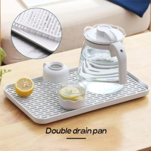 Creative Double Tray Rectangular Drain Basket Perfect for Tea Fruit and Living Room Decor