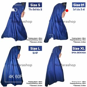 READY STOK!!! JILBAB INSTAN PITA SAMPING SERUT ASTRI KERUDUNG SEKOLAH ANAK TK SD SMP SMA DEWASA WARNA NAVY HIJAB DAILY