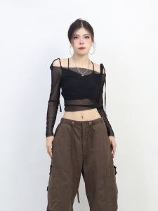 Street Dance Style Pure Desire Short round Neck Pullover Top Breathable Loose Fit Summer T-Shirt for Girls Student Casual Wear