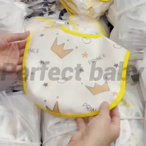 Baby Food Pocket EVA Soft Plastic Extra Large Waterproof Bib (Washable Odor & Stain Resistant) 5-24 Months Bib Saliva Towel