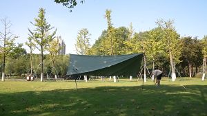 Flysheet Set Dengan Tiang 3x4M Noun Naturehike NH21YW152 Camping Canopi Atap Tenda Piknik Glamping